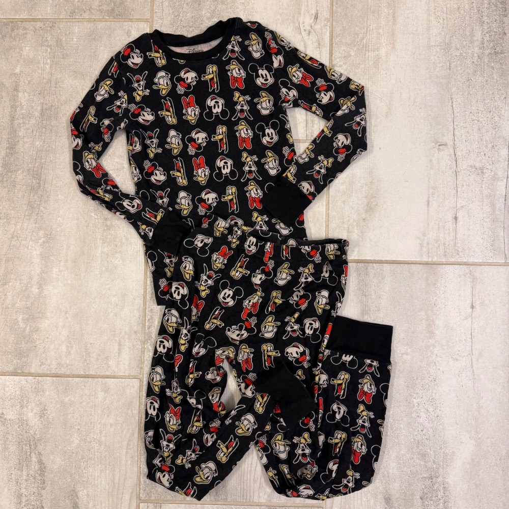 Disney Mickey Mouse & Friends Pajama Set‎ Kids Size L Long Sleeve Top Pants